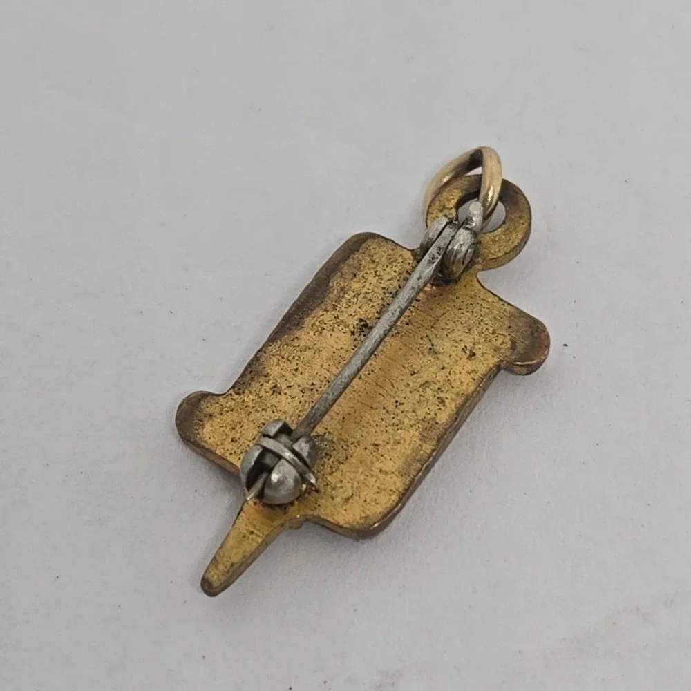 Vtg AMR Alpha Mu Gamma Fraternity Sorority Gold Tone Lapel Pin‎
